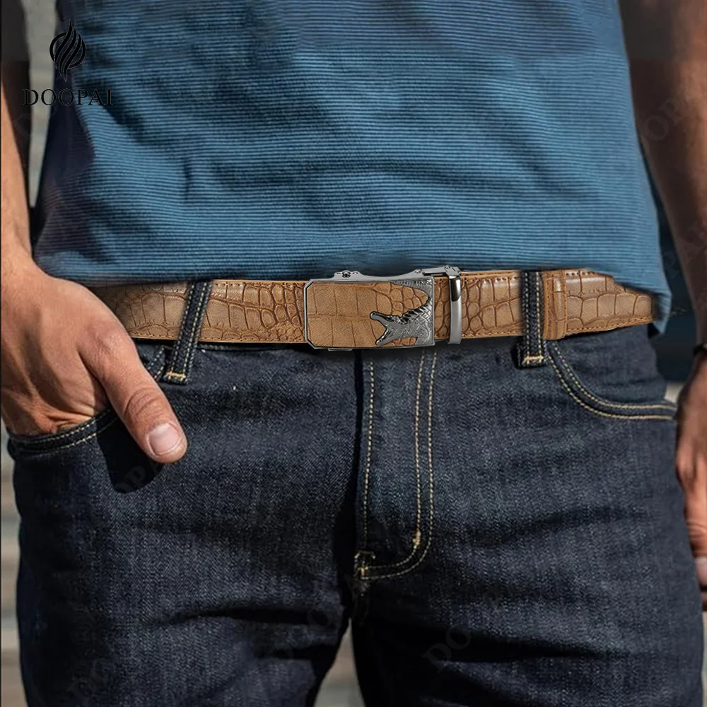 Men\'s PU Leather Belt Fashion Automatic Buckle Belt for Popular Business High Quality Male Belt