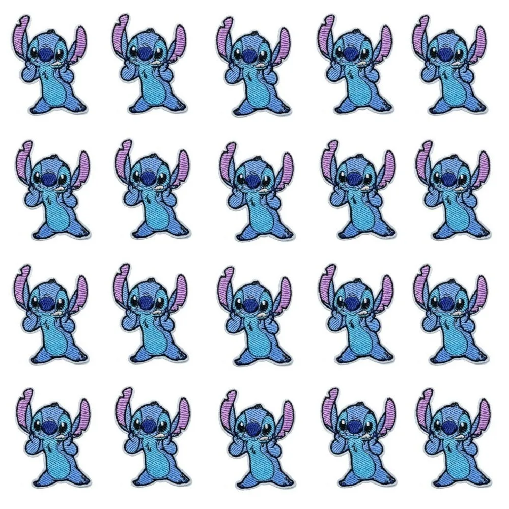 5-100Pcs Anime Cute Alien Dog Coat Applique badge for Kids Clothes Jeans DIY Coat Hat iron on Embroidery Patches view 3