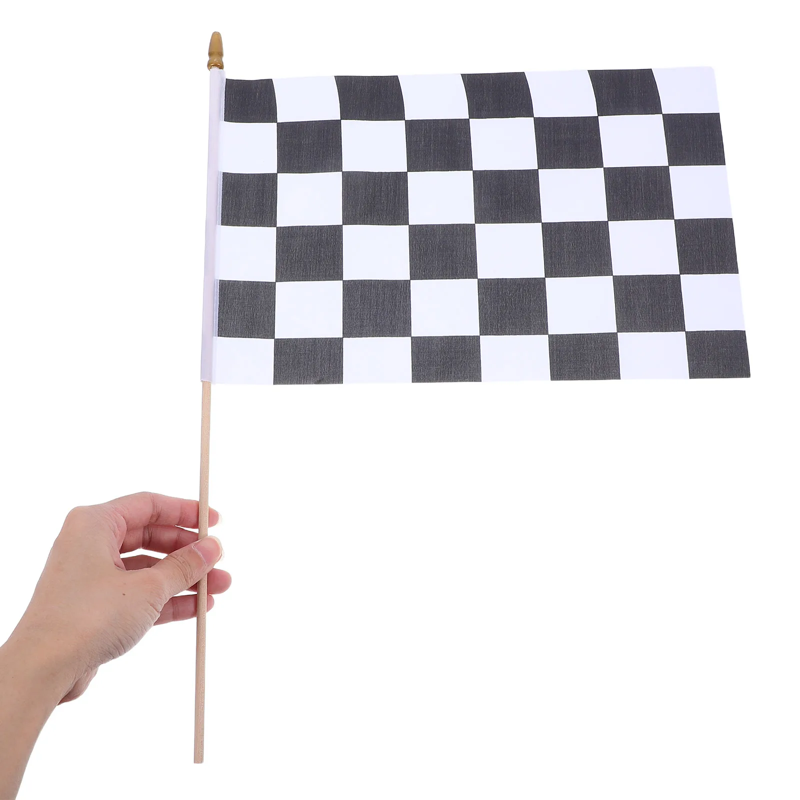 

12pcs Checkered Black White Flags Set Fade Resistant Lightweight For Race Track Events Racing Games Party Decorations Racing