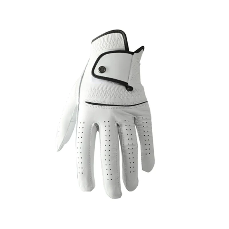 Micro Soft Fabric Breathable Golf Gloves With Magnetic Marker Replaceable White Glove