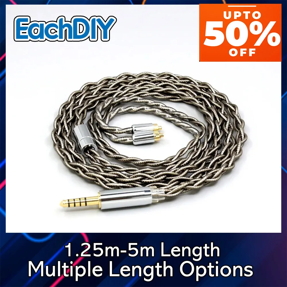 كابل سماعة أذن من الفضة النقية والذهب بنسبة 99% لـ Dunu dn-2002 Palladium Graphene 8203