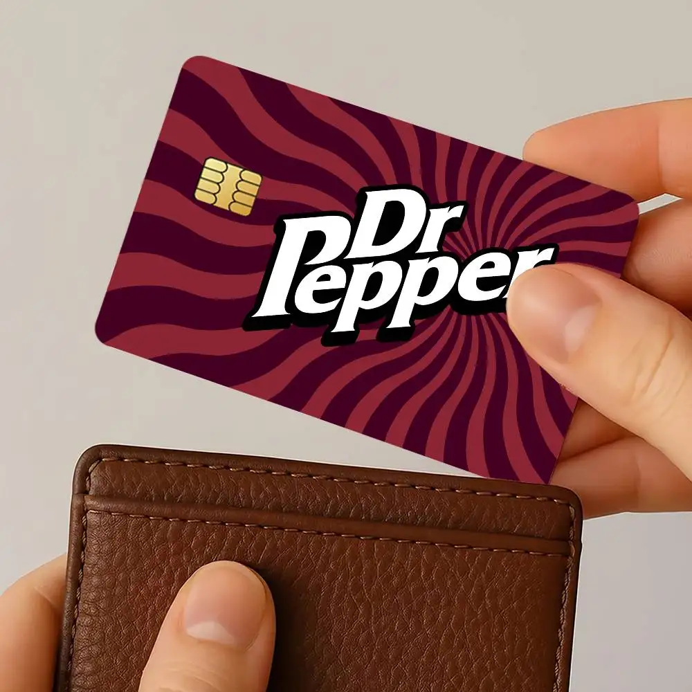 ملصقات بطاقات الائتمان D-Dr P-Pepper-s الأنيقة لحافلة البنك مترو 4 قطع غطاء فيلم هدية #1