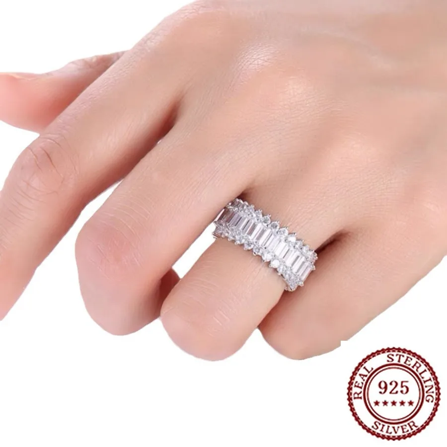 

Новая тенденция 2025, серебро 925 пробы, классический темперамент, большая мода, классическое женское кольцо с инкрустацией цирконом, кольцо на колесо