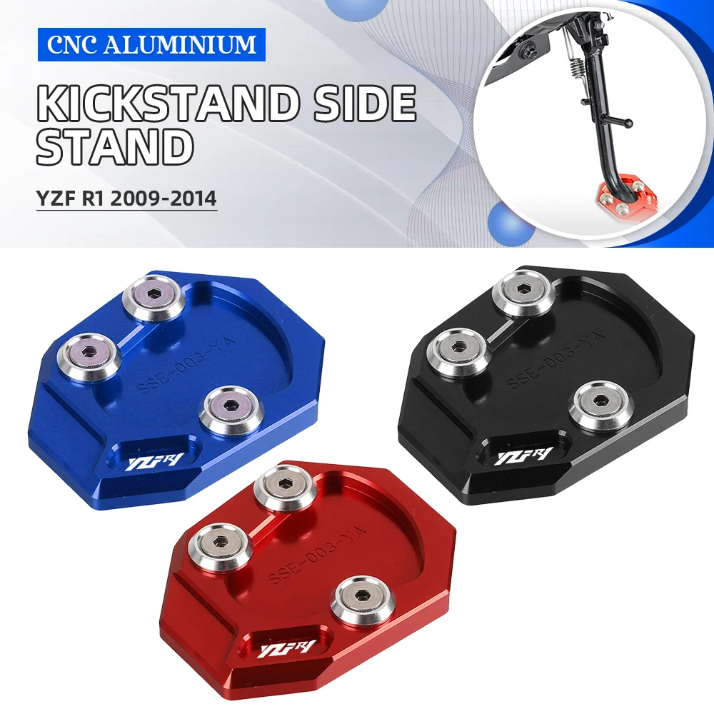

FOR Yamaha Yzf R1 YZF-R1 YZFR1 2009 2010 2011 2012 2013 2014 Foot Side Stand Pad Plate Kickstand Enlarger Base Support Extension