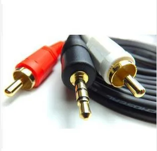 1.5 meter 1/2 PVC bare copper audio lotus cable, 3.5 to 2 audio lotus cable