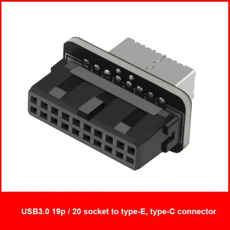Placa base interna USB 3,0 20 pines/19P cabezal a tipo E A-Key USB 3,1 adaptador de 20 pines para soporte de chasis de Panel frontal tipo C nuevo