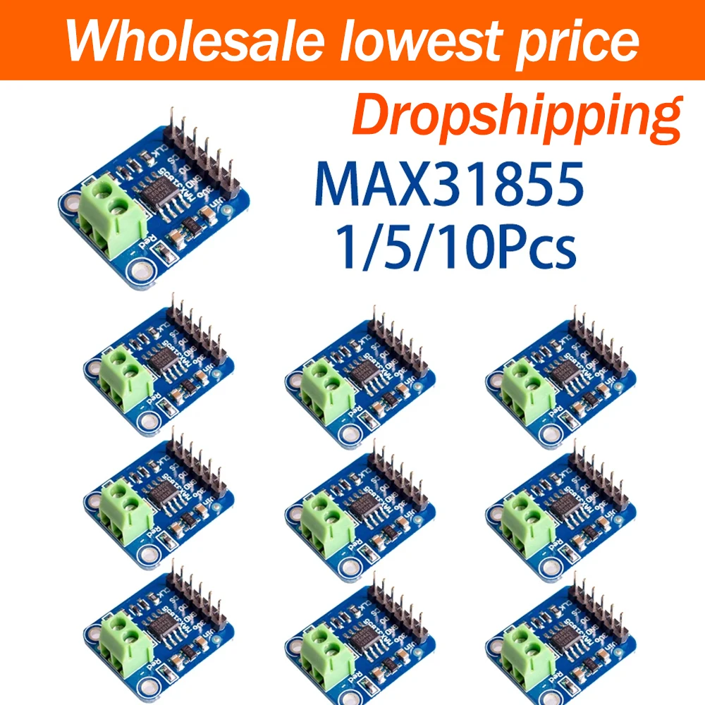 1/5/10Pcs MAX31855 K Type Thermocouple Temperature Detection Module SPI Serial Digital Interface Direct Temperature Reading