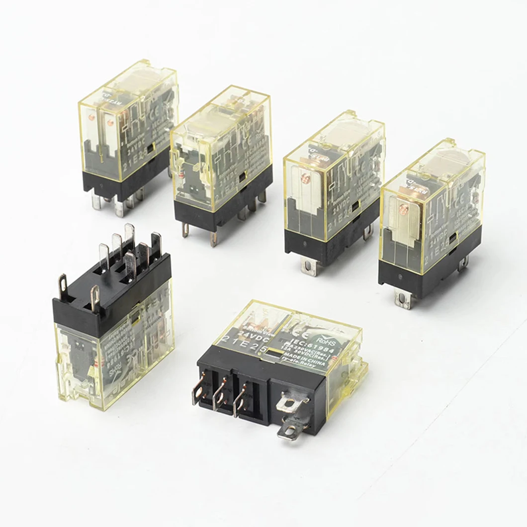 RJ1S-CL-D24 RJ2S-CL-D24 Direct Insertion Type Relay Module Ultar-Thin Type Electromagnetic Relay 8Pin/5Pin Terminal  DC24V12A/8A