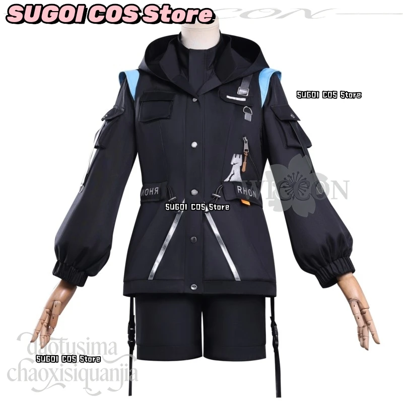 Togawa Sakiko Cosplay Anime Game Arknights Crossover BanG Dream! Ave Mujica All Black Punk Cool Coat SUGOI COS@ Halloween Party