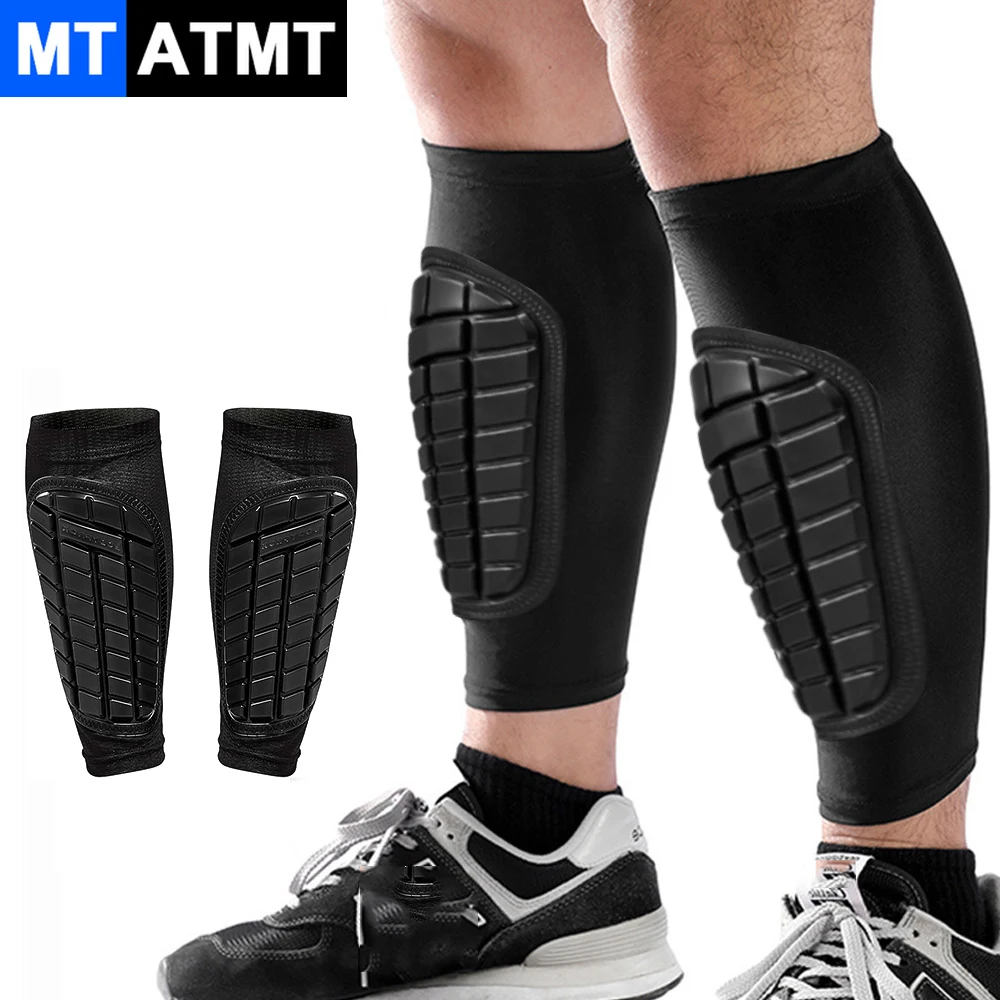 

1Pair Football Soccer Shin Guards Shin Pads, High Impact Resistant Calf Compression Sleeve Shin Guards Soccer for Men Women