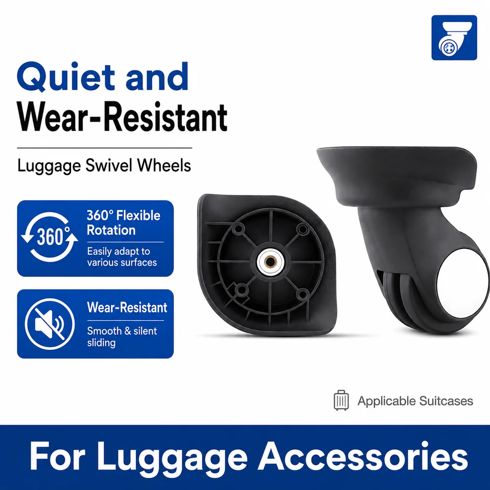 Universal Luggage Wheels For American Tourister Red Eagle L-C 360° Swivel Caster Bracket Wear-Resistant Smooth Rolling Noise Red