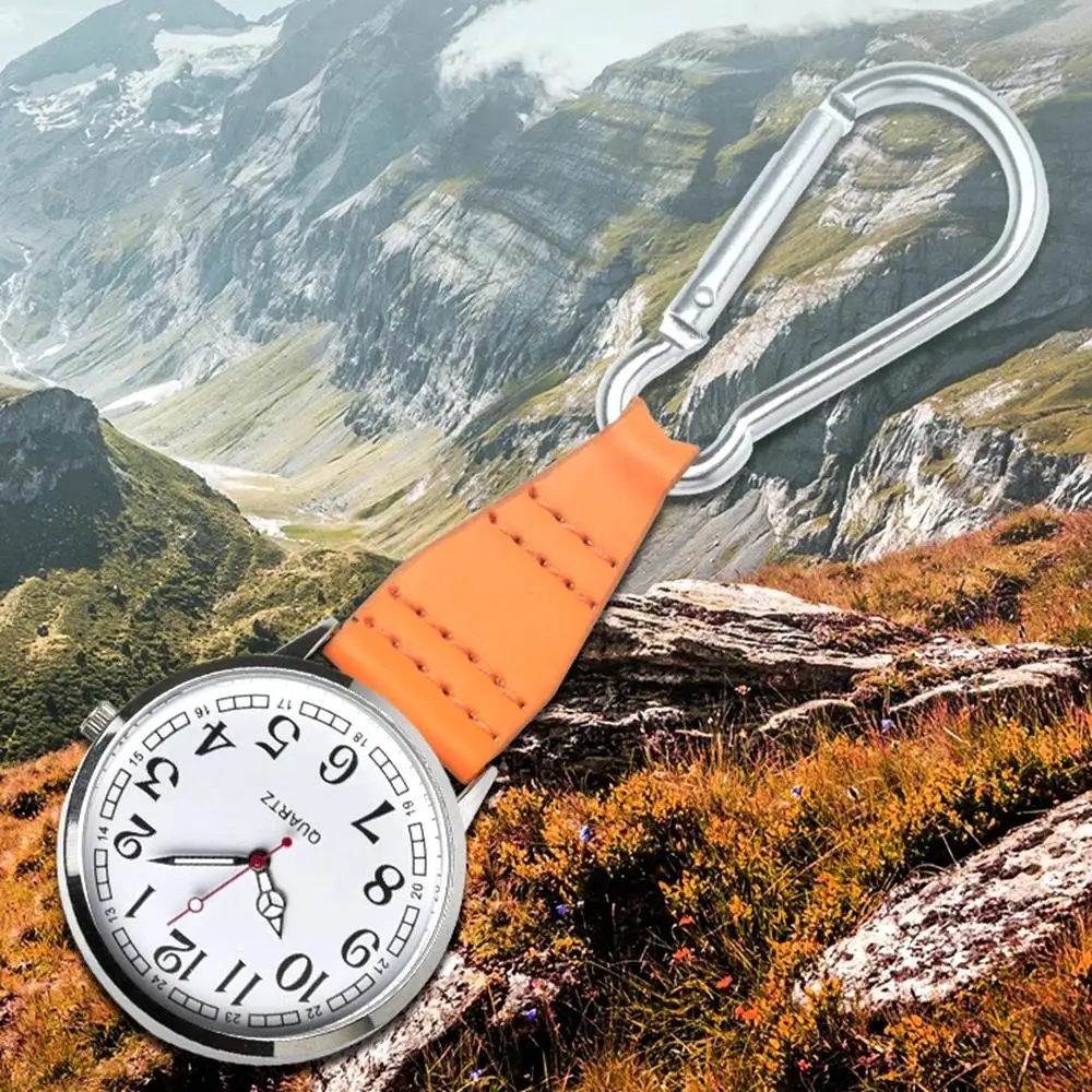 New Mountaineering Pocket Watch Multi Color Carabiner Watch Nurses Fob Hanging Watch Outdoor Travel Sports Clip Watch Gift Clock