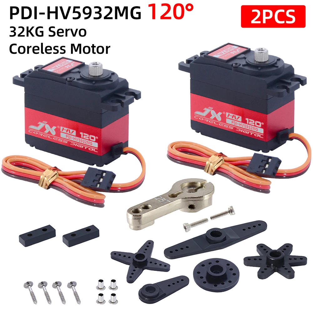 

JX Servo PDI-HV5932MG 32KG Large Torque High Precision Metal Gear Standrd Digital Coreless Servo For RC Car Robot RC Model DIY