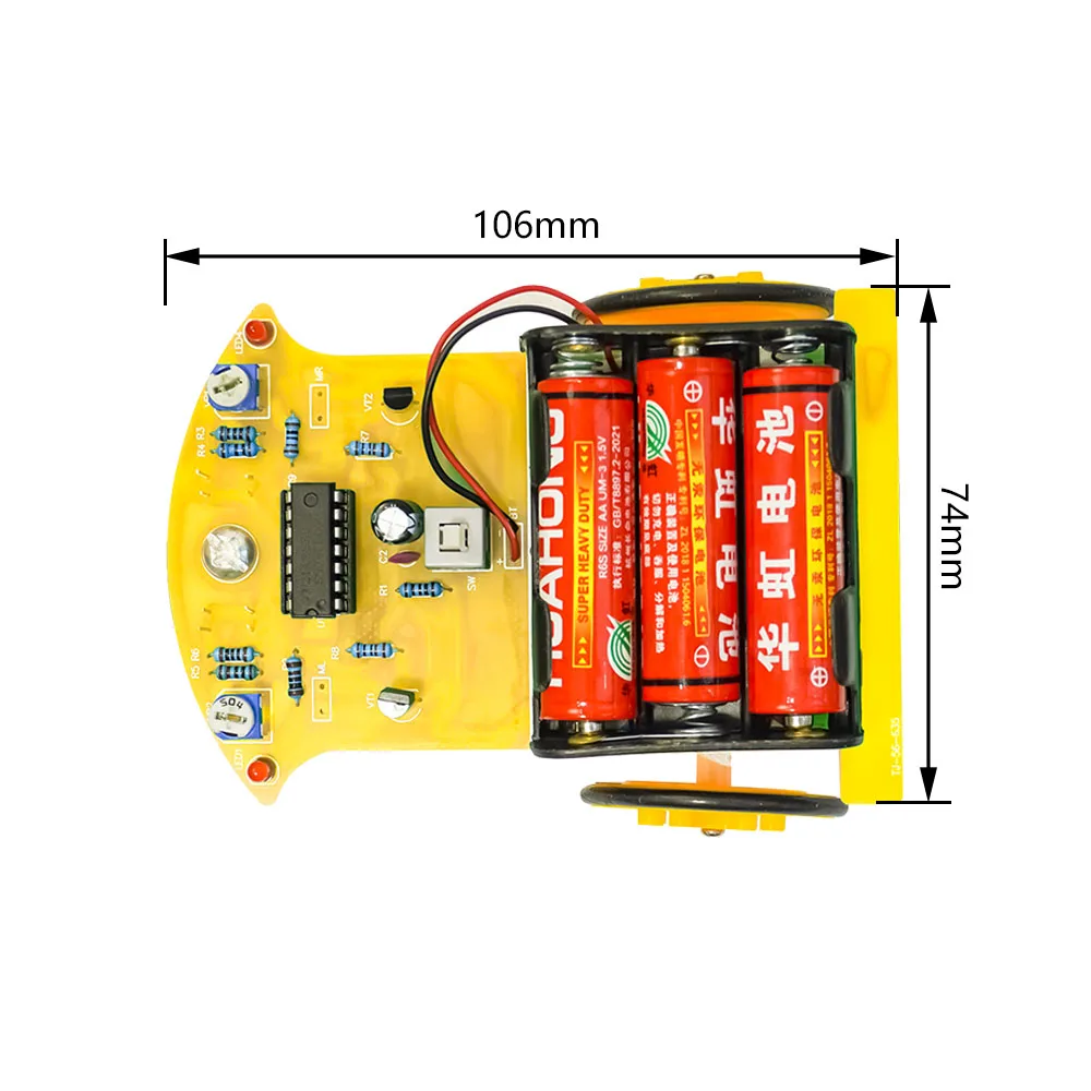 DIY Electronic Kit Tracking Line Smart Car Soldering Project Practice Following Robot Beginners Education School Competition