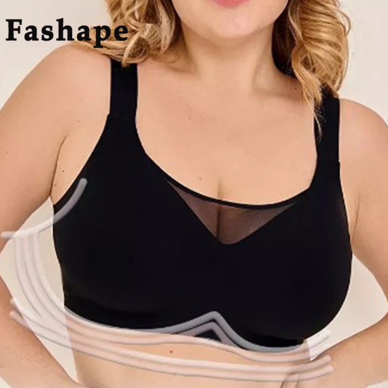 

Fashape Sexy Seamless Bras For Women Soft Support Push-up Wireless Bralette Beautiful Back Brassiere Underwear Plus Size