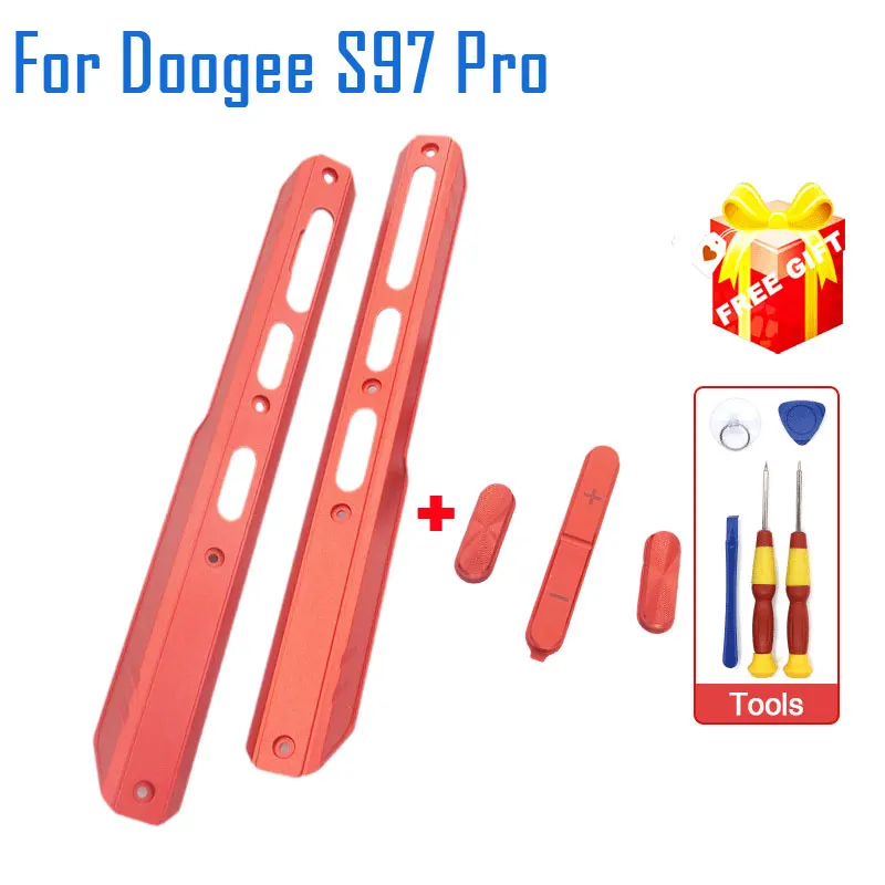 Original Housing A Frontal shell Middle Sidebar Metal Frame Housings+Power Volume Custom Button For Doogee S97 Pro Smart Phone