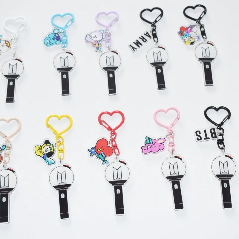 BTS Creative Support Stick Acrylic Keychain Fan Bag Pendant Birthday Gift Christmas Gift