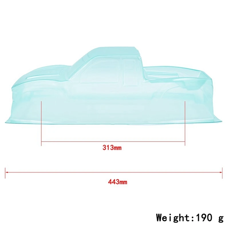 12,3 Zoll 313 mm Radstand Clear Pickup Body Shell Kit für 1/10 RC Crawler Axial SCX10 & SCX10 II 90046 Traxxas TRX-4