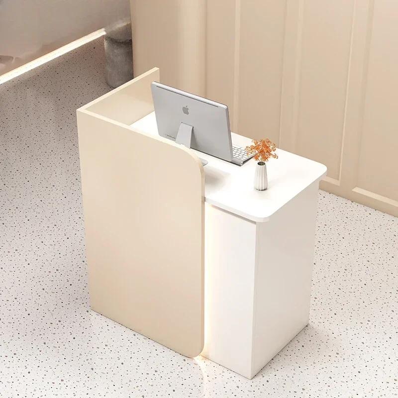 Simple Modern Reception Desks Minor Beauty Salon Outfit Shop Podium Cashier Desk Service Salon Furniture Balcão De Recepção FYRD