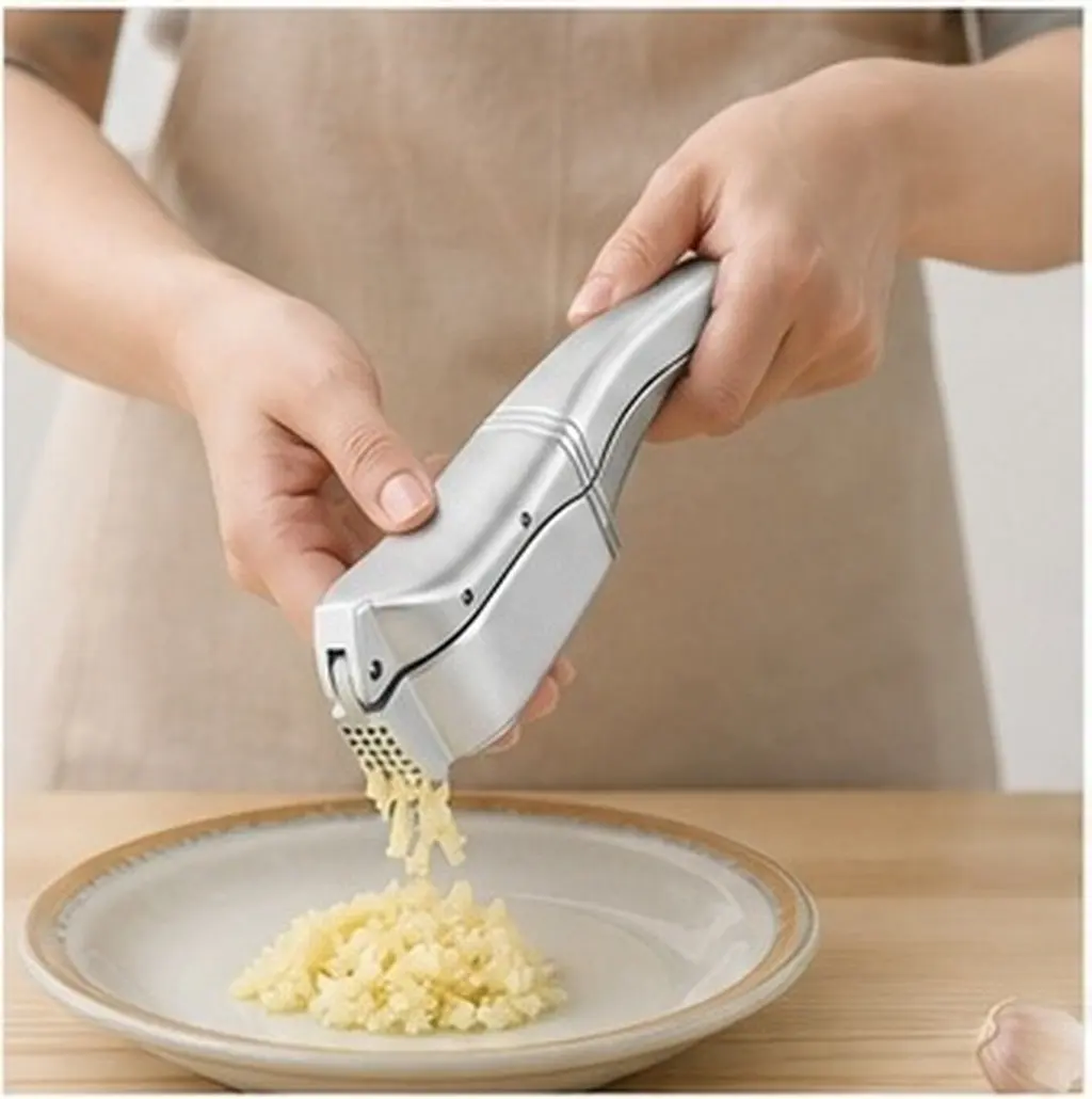 Manual Garlic Press Aluminum Alloy Garlic Crusher Multifunctional Handheld Kitchen Tool for Ginger Mincer Home Cooking Gadget