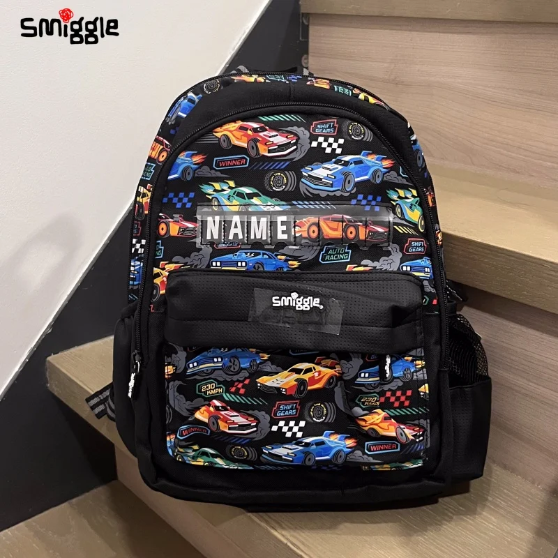 

Genuine Australian Smiggle School Bag Pupil Car Pattern Backpack Water Cup Lunch Box Lunch Bag Pencil Bag Set School Supplies