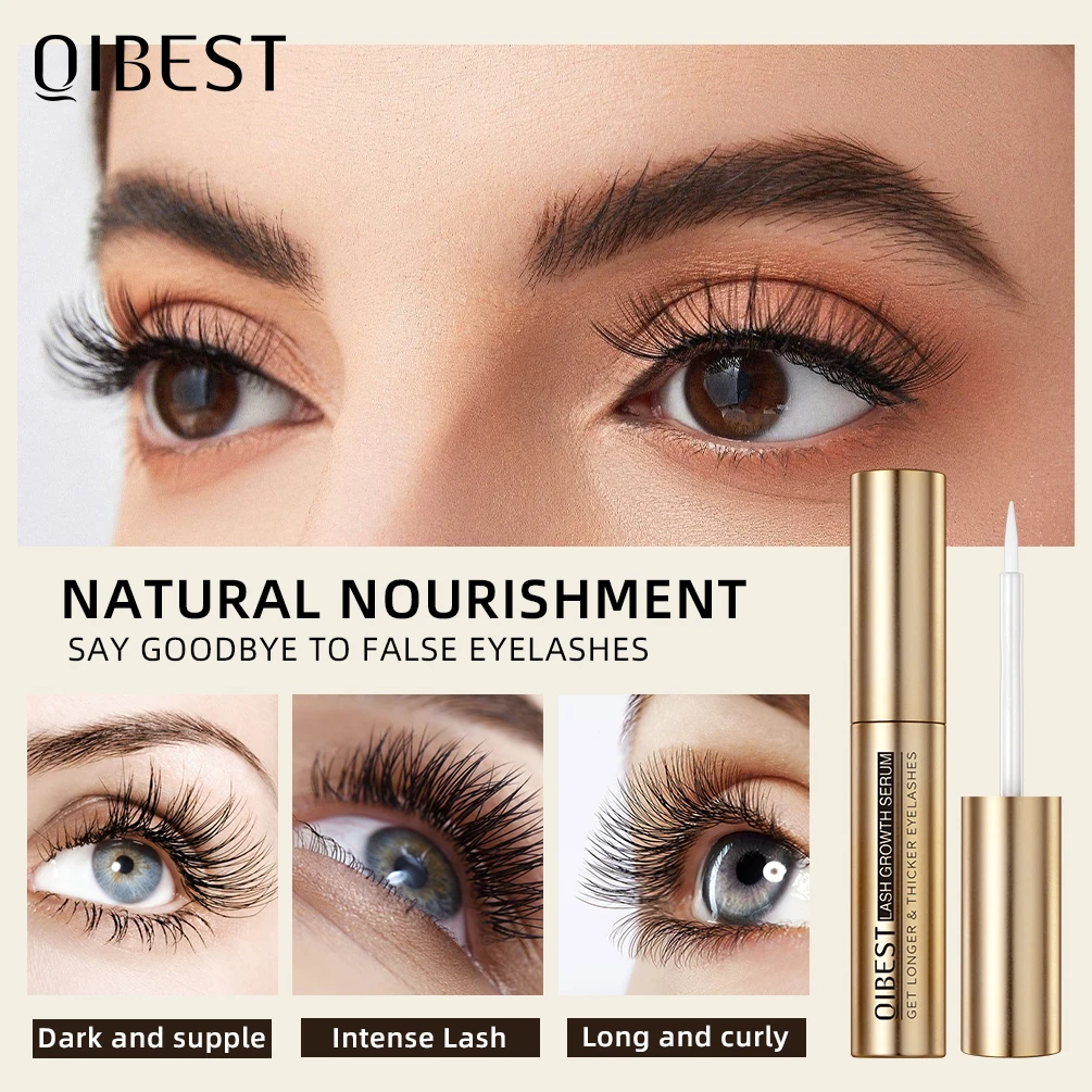 QIBEST Fast Eyelash Growth Serum Eyelash Growth Liquid Eye Makeup Eyelash Growth Nutrition Serum Curling Thickening Mascara