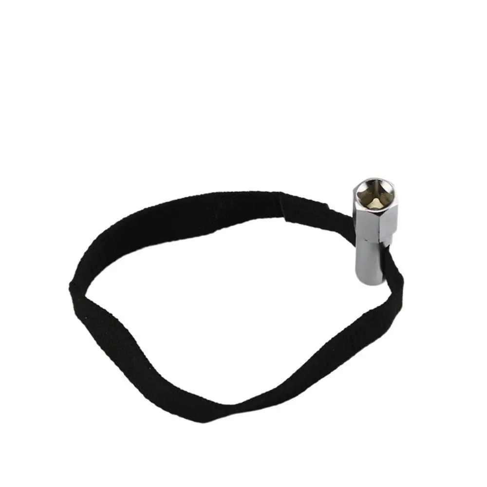 

1/2in Drive Oil Filter Strap Wrench Nylon Strap Design Greater Flexibility Filter Removal Wrench Ratchet Wrench Black