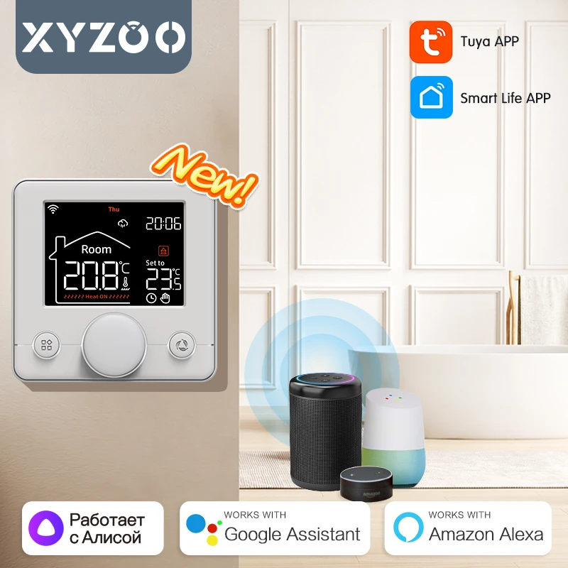 WiFi Tuya Thermostat Smart Electric Floor Heating Thermoregulator Water Gas Boiler Temperature Controller Google Home, Alexa