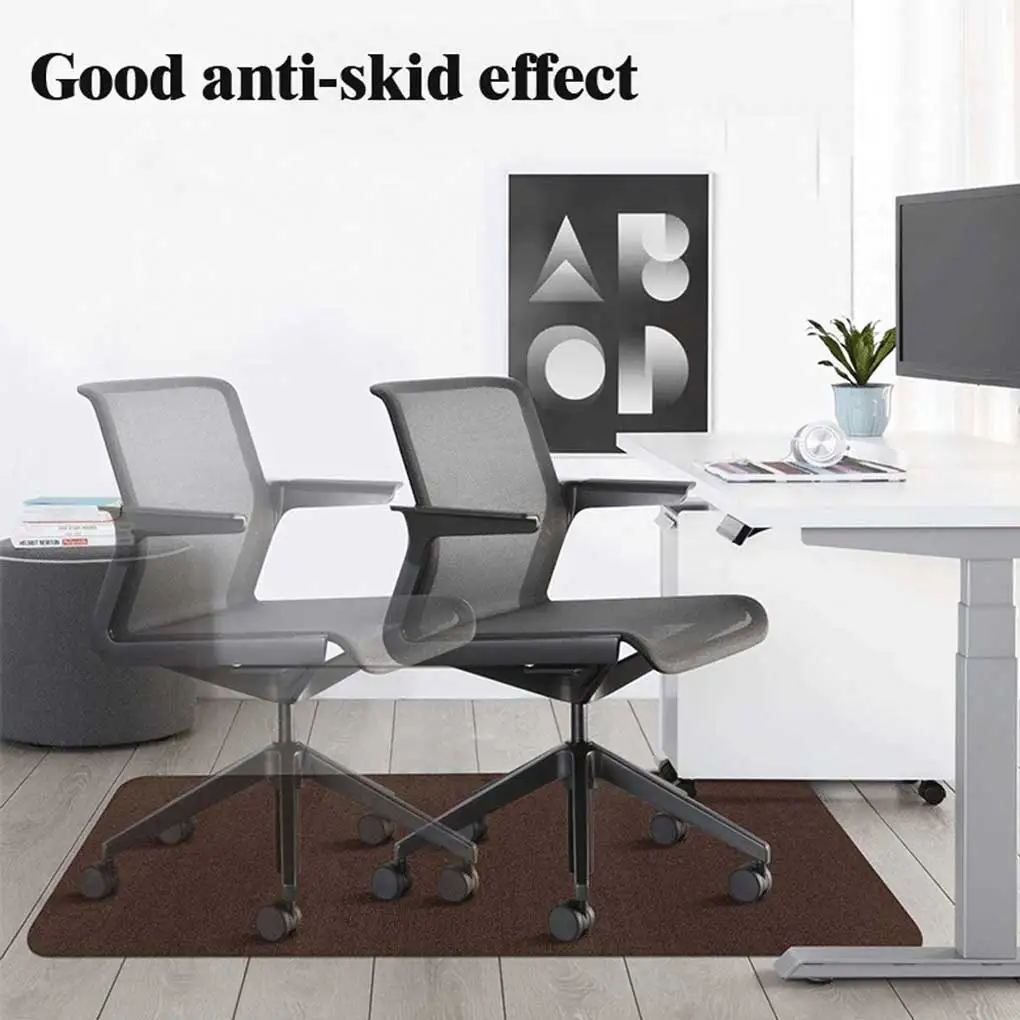 Nonslip Square Desk Chair Mat Carpet Scratches Sofa Couch Protector Rug for Living Room Office Coffee 90x140CM