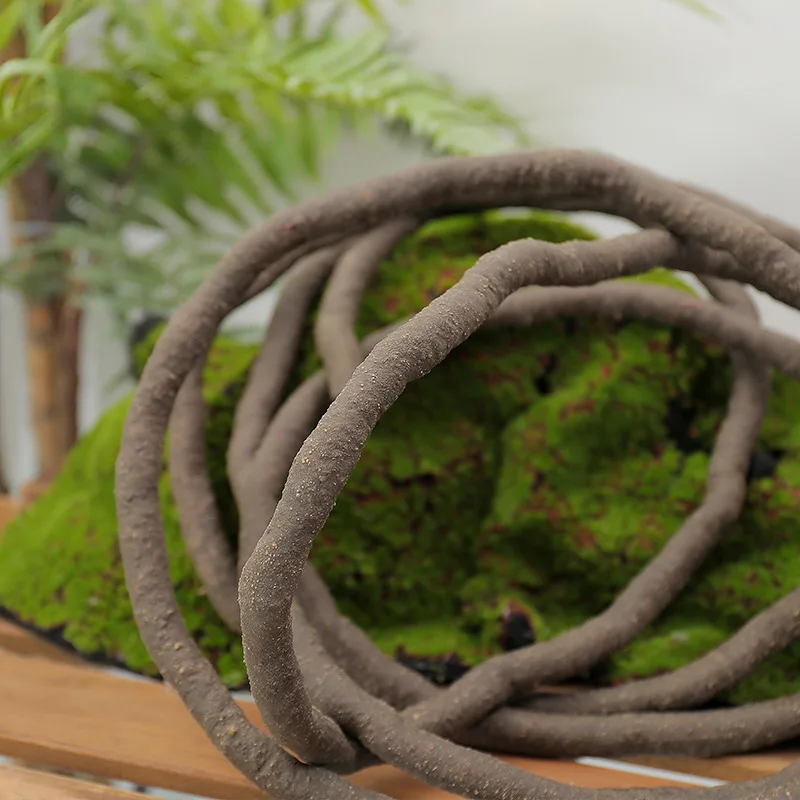 Rattan de Pvc suave tejido a mano para decoración del hogar, plantas artificiales, paisajismo de la selva tropical, enredaderas trepadoras de mascotas, 400cm