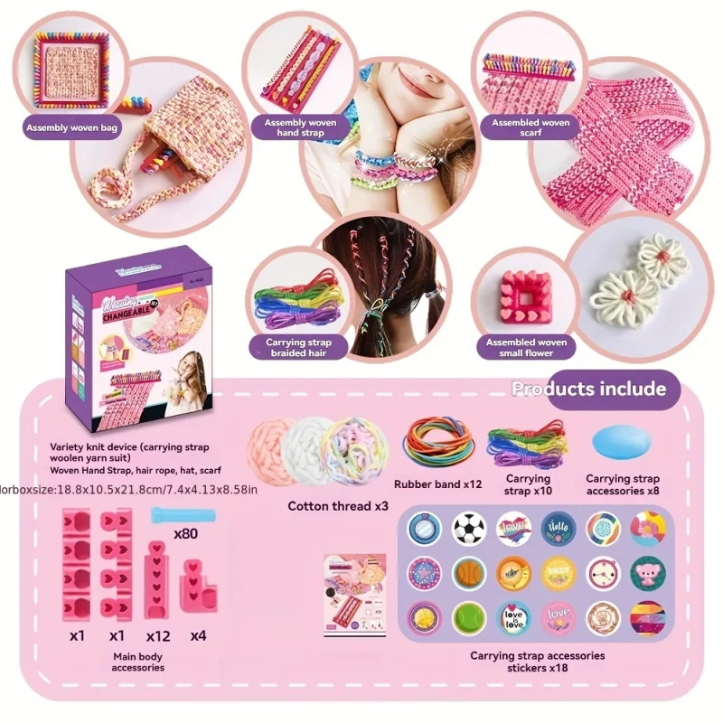 kit-de-manualidades-de-tejido-multifuncional-para-ninas-crea-tus-propias-pulseras-bolsos-bufandas-y-accesorios-para-el-cabello-set-de-arte-diy-completo-con