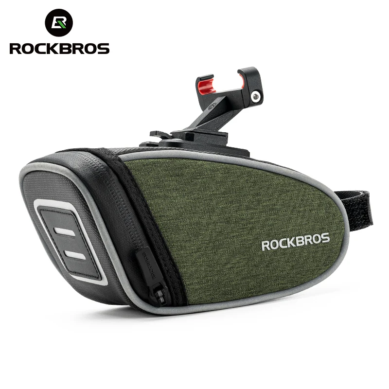 

ROCKBROS Bike Saddle Bag Portable Cycling Seat Bag 0.45L Lightweight Small Bicycle Bag Seatpost Backpack Rear Bag Pannier