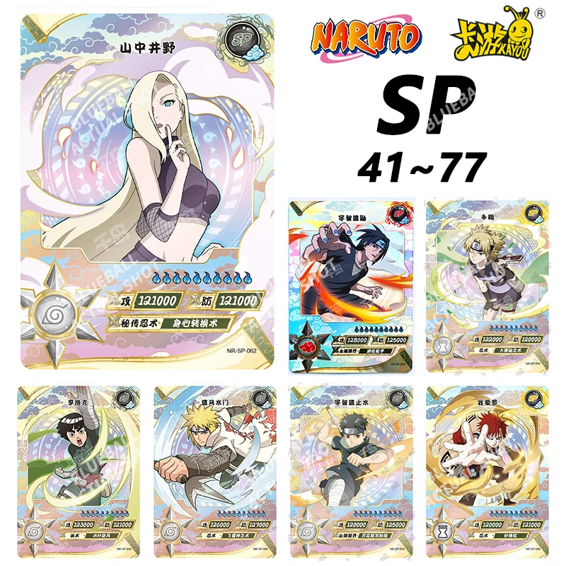 Genuine Kayou Naruto SP Cards 41-77 Full Series Gaara Sasuke Minato Hinata Hyuga Anime Collectible Trading Cards Kids Toy Gifts