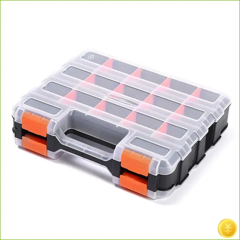 صندوق تخزين وحمل صندوق ملحقات محمول مزدوج الجوانب مع بوليمر مقاوم للصدمات وفواصل بلاستيكية قابلة للإزالة