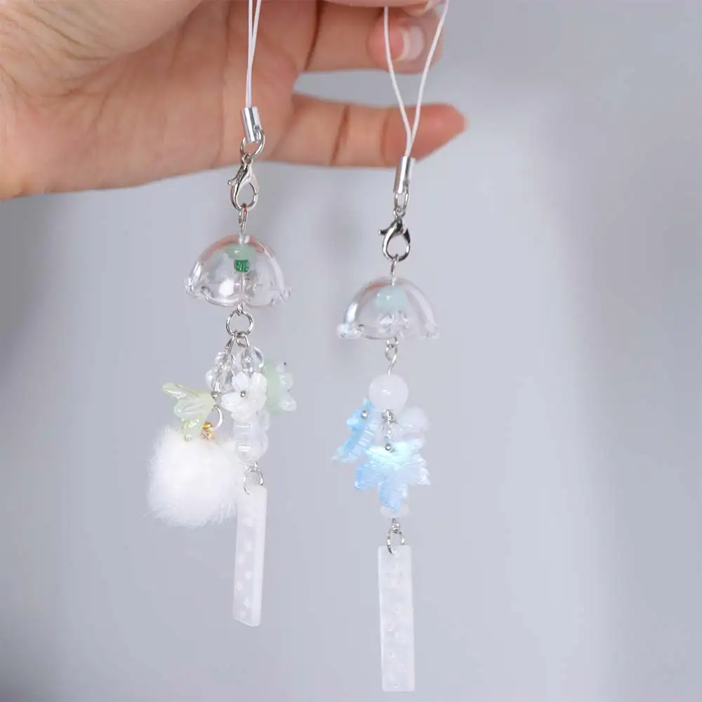 Resin Jasmine Wind Chime Pendant Chinese-style Decorative Backpack Hanging Pendant Handmade Beaded Pendant Car Hanging