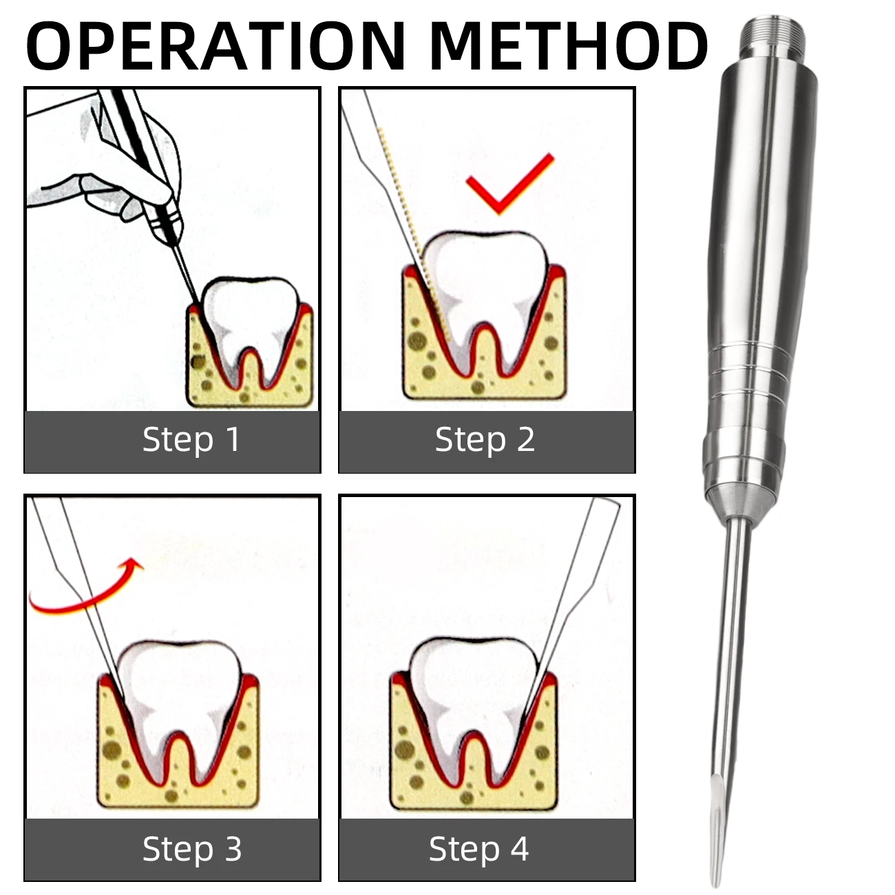 

Набор стоматологических пневматических щипцов, источник воздуха на 2/4 отверстия с несколькими насадками для точной удаления зубов, стоматологический хирургический инструмент