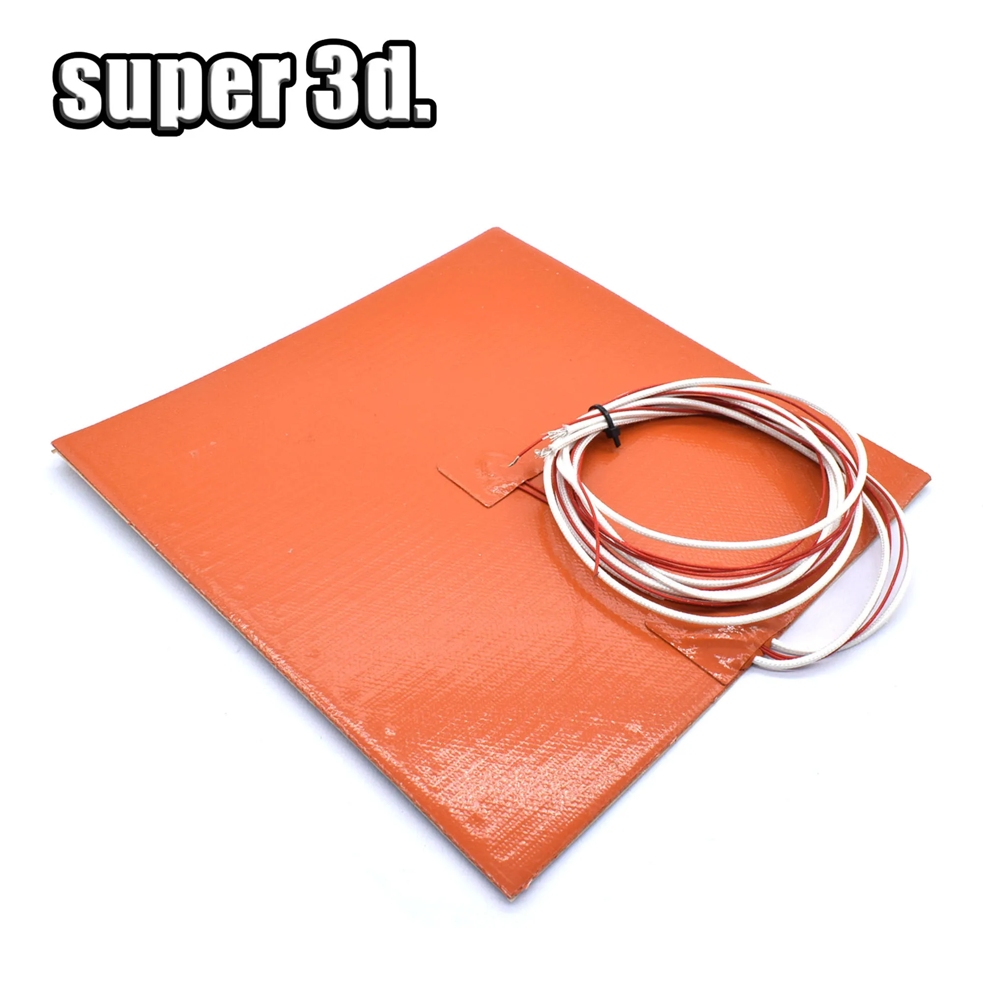 400x400mm Silicone Heating Pad 24V/220V 800W Waterproof With NTC 3950 100k Thermistor Heat Mat+Glue Adhesive Heating Pad 235x235