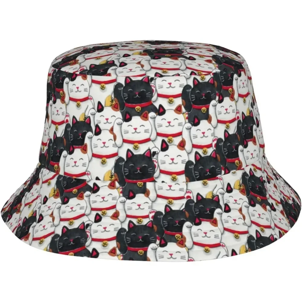 fortune-gato-pescador-bone-hip-hop-gorras-verao-unisex-impressao-balde-chapeu-ao-ar-livre-jardinagem-praia-acampamento-caminhadas-bones-de-pesca