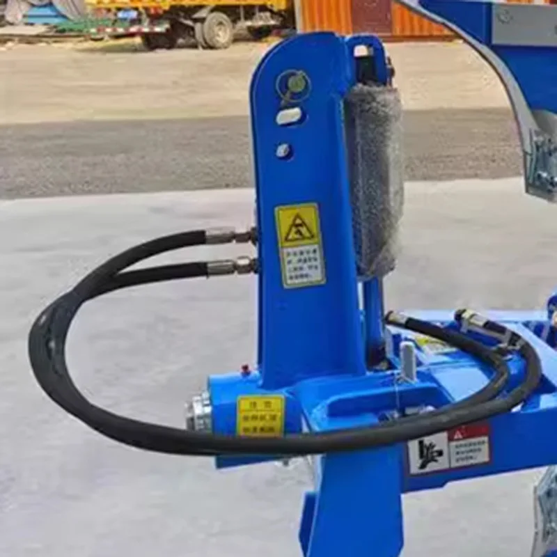 Four-wheeled hydraulic flip plow banner mirror deep plowing deep turning rotary plow side shift tilling ridger agricultural