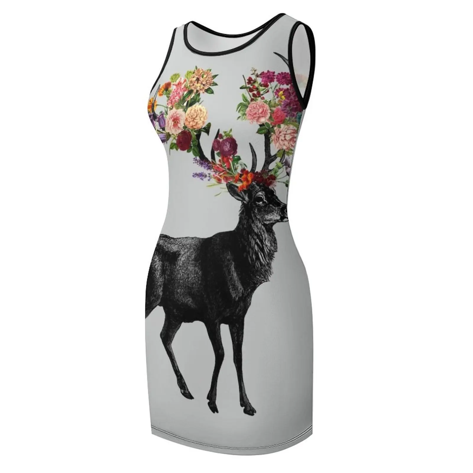 Primavera em si veado floral por Tobe Fonseca sem mangas vestido de verão roupas femininas vestidos femininos vestido de noite feminino