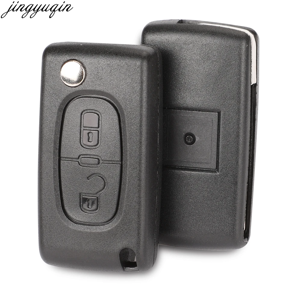 Jingyuqin Flip Remote Key Shell per Peugeot 207 307 308 408 Partner Citroen C5 C6 Berlingo Picasso Xsara VA2 HU83 CE0536 CE0523