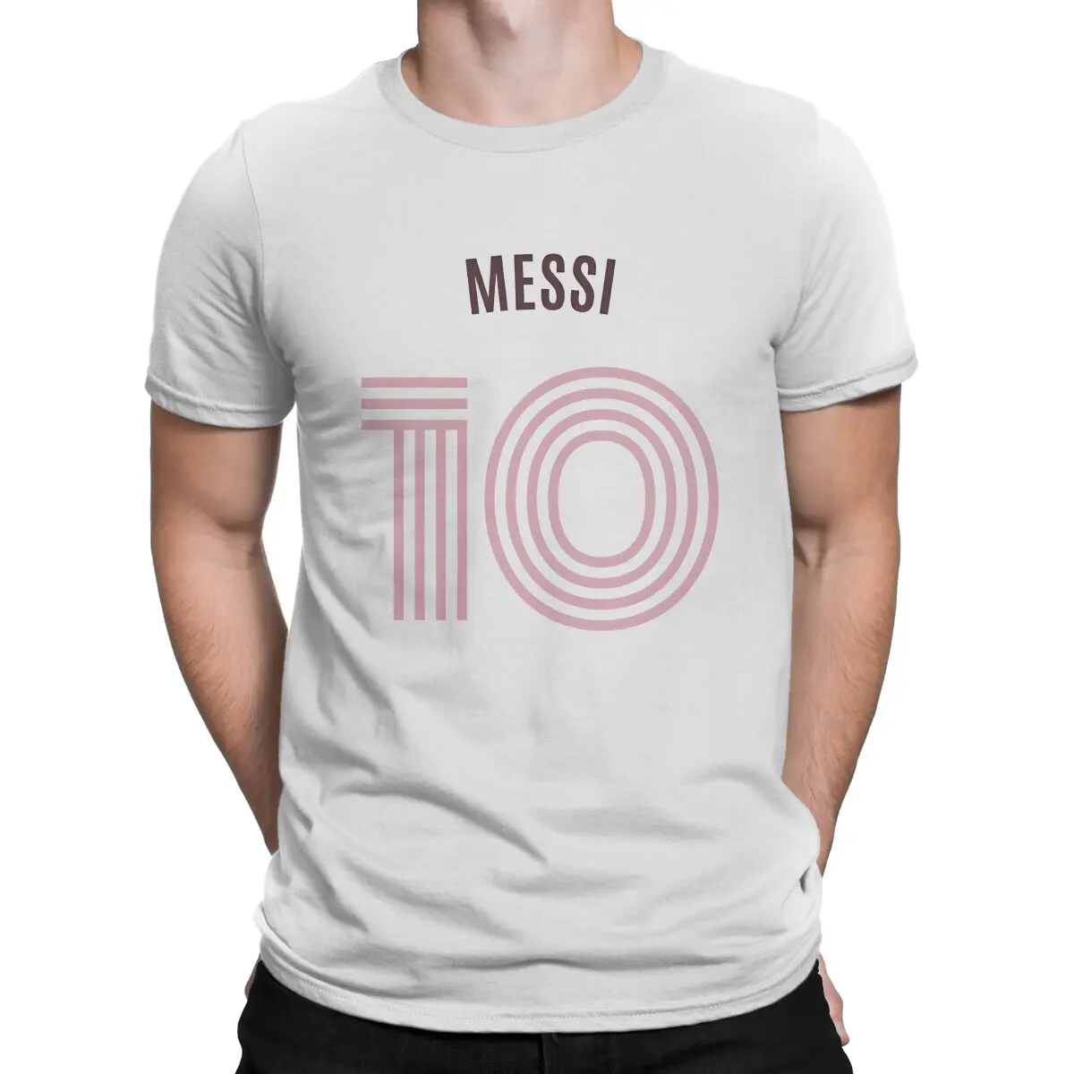 Men T-Shirts Lionel Mess Funny Cotton Tee Shirt Short Sleeve Inter M-Miammi T Shirt Crewneck Clothes Party