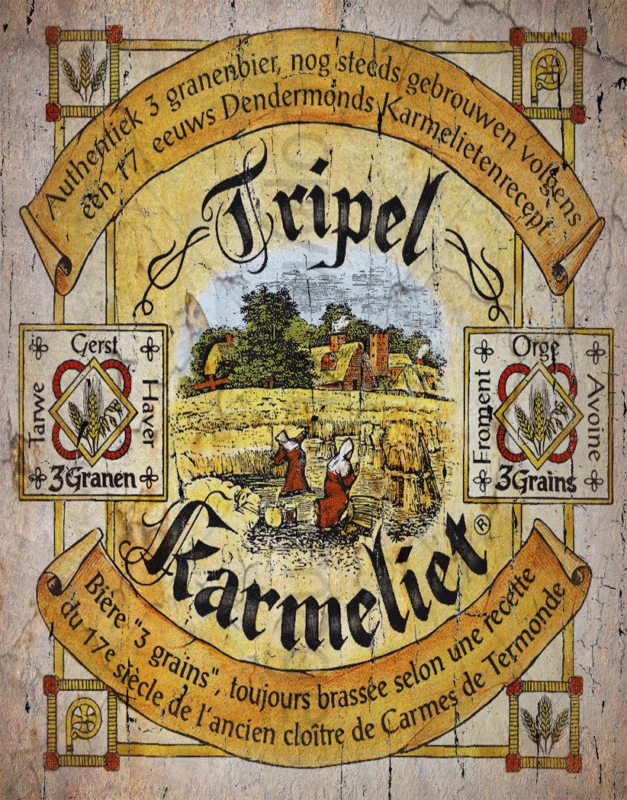 Tripel Karmeliet BEER PUB BAR METAL TIN SIGN POSTER WALL PLAQUE