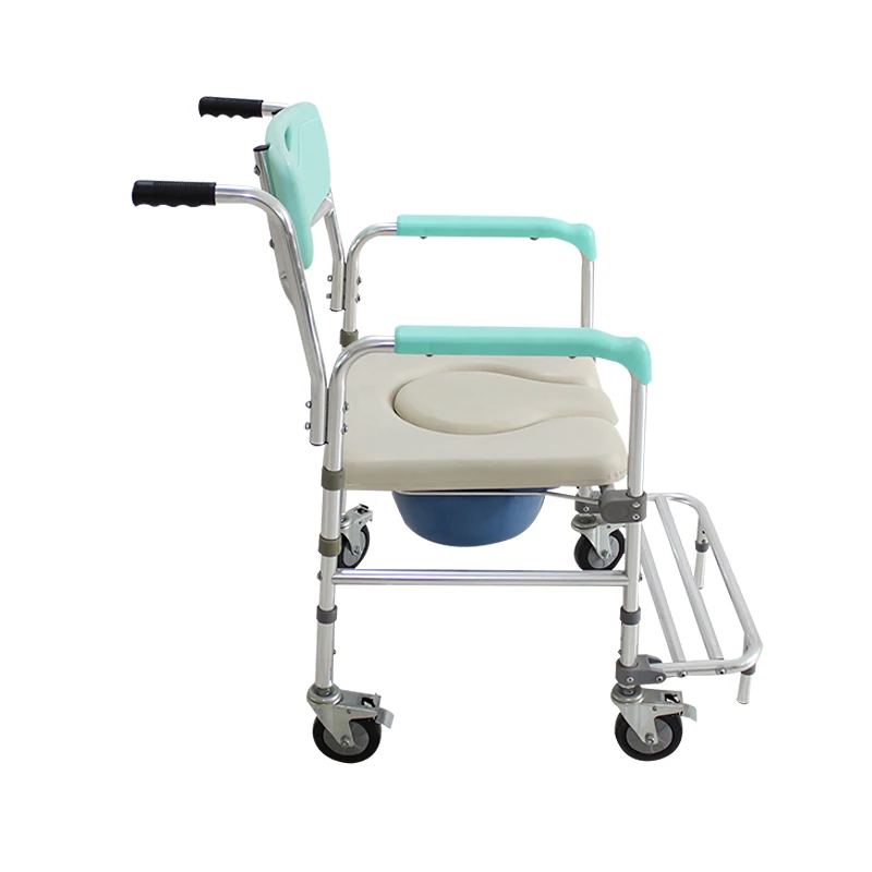 Shower Toilet ChairManual Patient Lift Transfer ChairMobile Nursing Disabled Toilet Chair