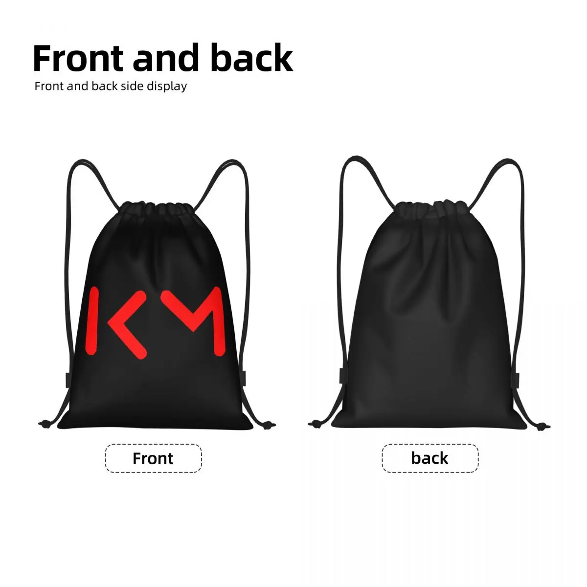 Custom KM Mbappes Drawstring Bag for Training Yoga Backpacks Men Women Sports Gym Sackpack