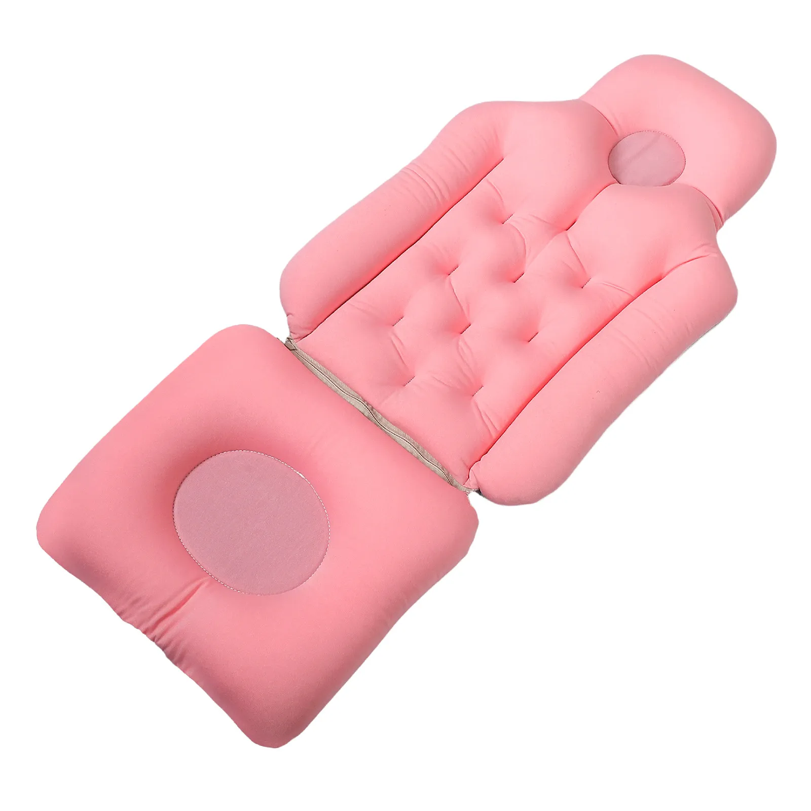 Full Body Bath Pillow Blue Detachable Seat Bathtub Cushion Non-Slip Bathroom Mat Support Backrest Tub Pillow for Elderly