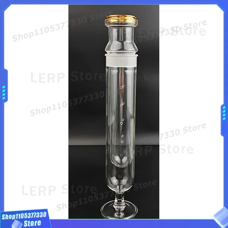 Glass Cigar Tube with Hygrometer and Base for Humidity Control Premium Cigar Storage Container with Flavoring Incense Stick