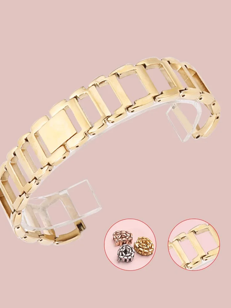 Watchband For CK Steel Strip K3G223626 K3G231 K2Y2Y1 Series Hollowed Out Precision Steel Watch Strap 16mm Women Bracelet