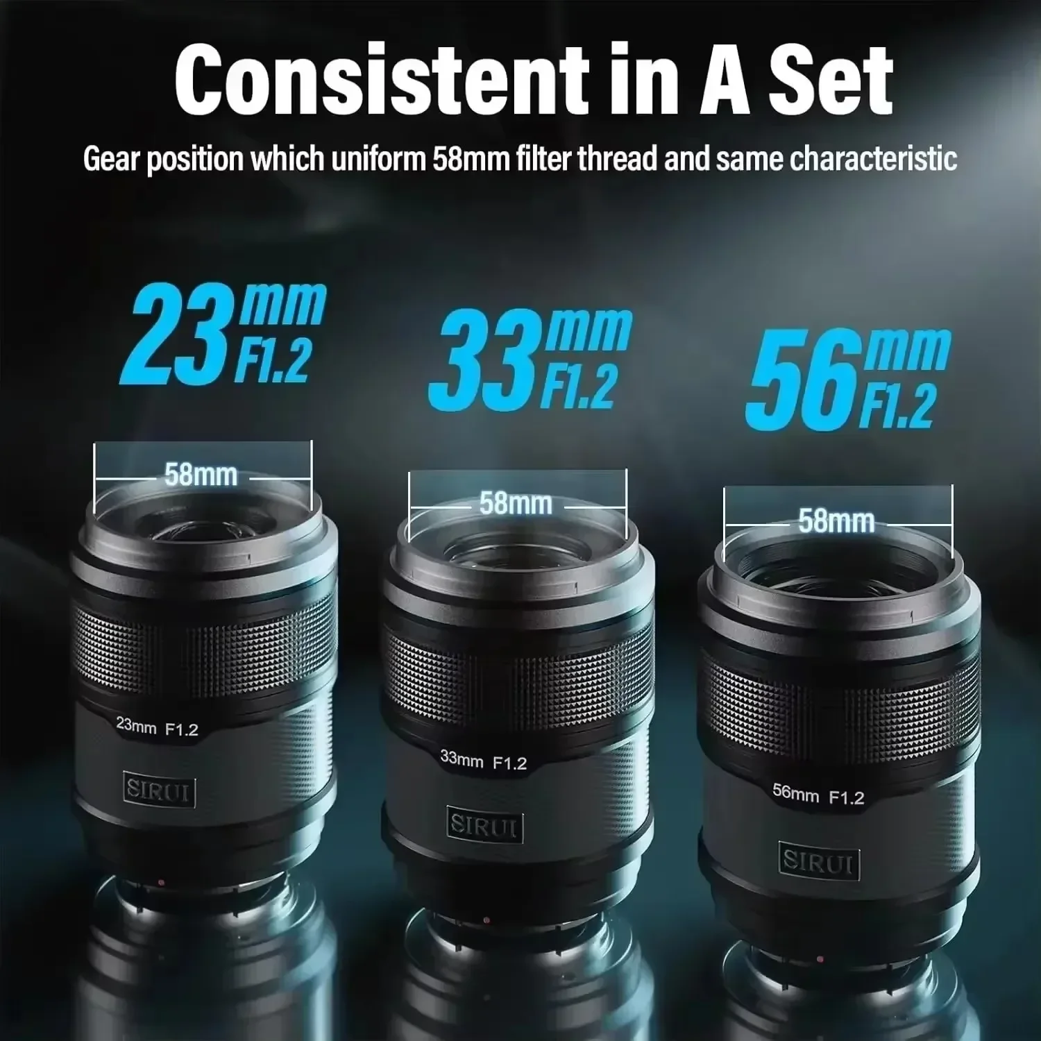Sirui Sniper 16mm f1.2 23mm 33mm 56mm 75mm F1.2 APS-C オート