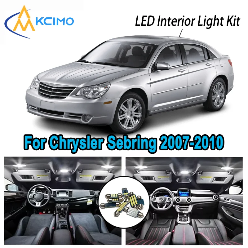 

Premium Bright LED Interior Light Kit for Chrysler Sebring 2007-2010 2008 2009 Dome Map Trunk Car Lamps with Canbus No Error